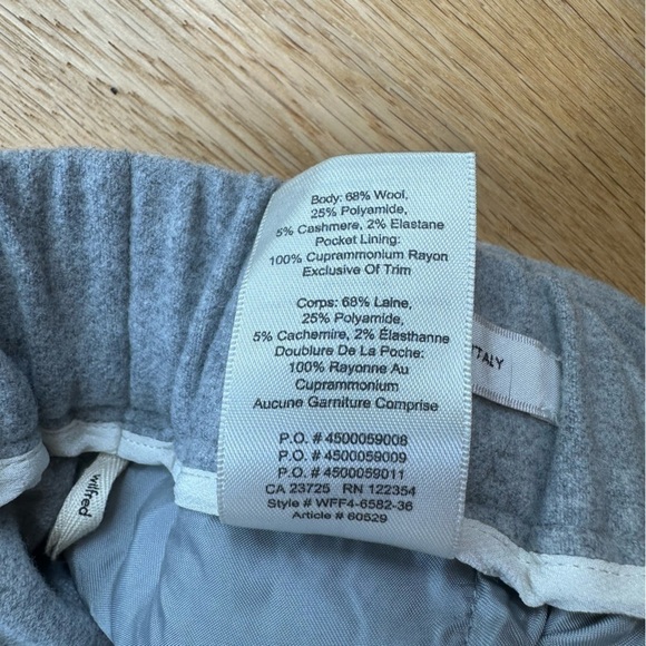 ARITZIA WILFRED LIGHT GREY TROUSER -  S - Picture 8 of 13